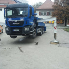 Betonpumpe M28 vordere Stützen maximal oben