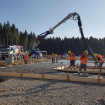 Voller Einsatz der Betonpumpe M42 im Center Parcs Leutkirch