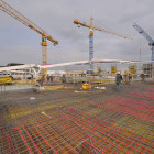 Vollausgelegter Arm der Betonpumpe M52.