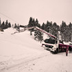 Die Betonpumpe M31 im tiefsten Winter.